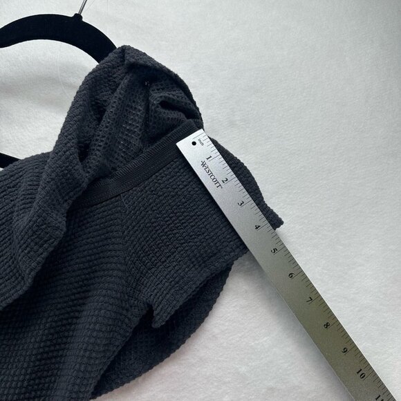 Coveted Bella B Dress Size S Ruffle Off The Shoulder Skater Mini Textured Black - Picture 11 of 13